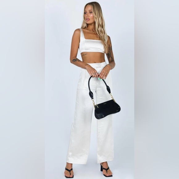 NWT Princess Polly Huxley Set Satin Top Champagne Size 12 - Picture 1 of 7